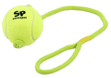 swisspet, SP Smash&Play Tennisball m.Seil, D=6.5cm Hunde Spielzeug, Swisspet Smash+Play Tennisball am Seil