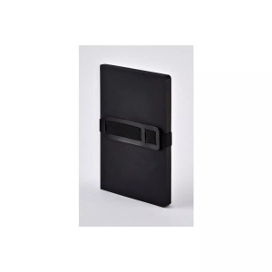 undefined, Voyager M Black Notizbuch Smooth Bonded Leather, Nuuna Notizbuch Voyager, A5, Black, Punkte, 176 Seiten, 53511