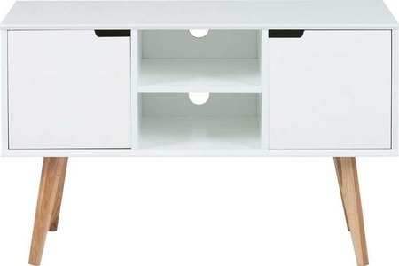 Moerteens, home24 TV-Lowboard Nees, TV-Möbel MITRA 96cm weiss