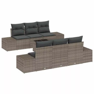 vidaXL, VidaXL - Garten-sofa poly-rattan, One Size, Grau