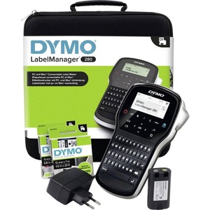 Dymo, DYMO LabelManager 280 Kit Beschriftungsgerät Geeignet für Schriftband: D1 6 mm, 9 mm, 12 mm, LabelManager 280 im Koffer, Beschriftungsgerät