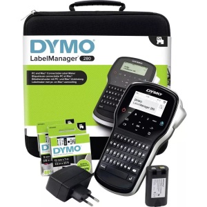 Dymo, DYMO LabelManager 280 Kit Beschriftungsgerät Geeignet für Schriftband: D1 6 mm, 9 mm, 12 mm, LabelManager 280 im Koffer, Beschriftungsgerät