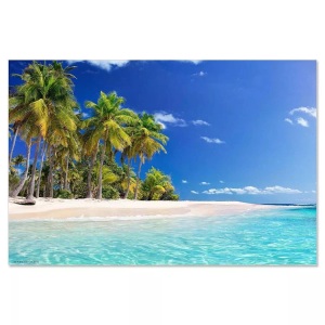 CoverYourDesk, CoverYourDesk - (60x40cm) Schreibtisch Unterlage Anti-Rutsch Pult Matte (CD7005) - Strand, trendform - Schreibunterlage PALMS, One Size
