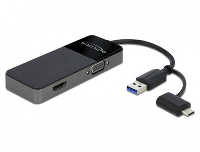 Delock, DeLock Adapter USB 3.0 USB Type-C - HDMI, Delock Adapter USB 3.0, USB Type-C ? HDMI, VGA 4K 30Hz