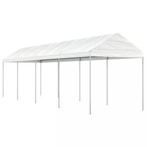 vidaXL, vidaXL Pavillon mit Dach Weiß 8,92x2,28x2,69 m Polyethylen, vidaXL Pavillon mit Dach Weiß 8,92x2,28x2,69 m Polyethylen