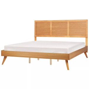 Beliani, Bett mit Lattenrost aus MDF-Platte Rustikal ISTRES Bett mit Lattenrost aus MDF-Platte Rustikal ISTRES