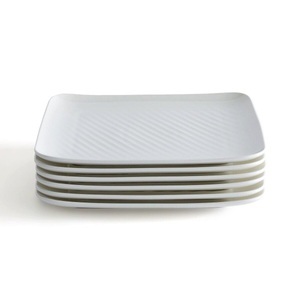 LA REDOUTE INTERIEURS, 6er-set Flache Teller Veldi Unisex Weiss ONE SIZE, 