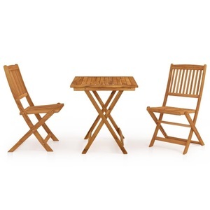 vidaXL, vidaXL 3-tlg. Garten-Essgruppe Klappbar Massivholz Akazie, vidaXL 3-tlg. Garten-Essgruppe Klappbar Massivholz Akazie