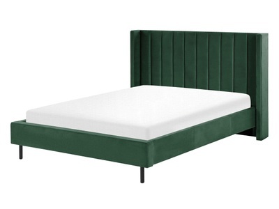 Beliani, Bett mit Lattenrost aus Samtstoff Modern VILLETTE Bett mit Lattenrost aus Samtstoff Modern VILLETTE