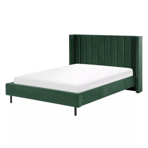 Beliani, Bett mit Lattenrost aus Samtstoff Modern VILLETTE Bett mit Lattenrost aus Samtstoff Modern VILLETTE