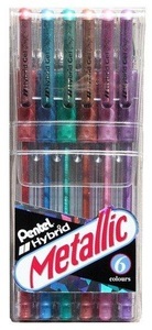 Pentel, PENTEL Hybrid Gel Grip 0,8mm K118M-6 6 Farben, Pentel Hybrid Gel Grip, 0,8mm, Tintenroller, K118M-6, (6 Farben)