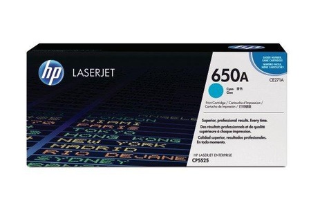 Hp, Original Tonerpatrone cyan HP No. 650, CE271A, Hewlett Packard Toner, blau, No.650A, CE271A, (15'000 Seiten)