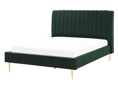 Beliani, Bett mit Lattenrost aus Samtstoff Modern MARVILLE Bett mit Lattenrost aus Samtstoff Modern MARVILLE