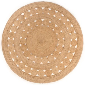 vidaXL, vidaXL Teppich Geflochten Jute 180 cm Rund, vidaXL Teppich Geflochten Jute 180 cm Rund