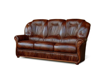 Vente-unique, Ledersofa 3Sitzer Büffelleder DAPHNE Ledersofa 3Sitzer Büffelleder DAPHNE