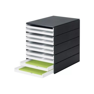 styro, Styro Schubladenelement styroval pro, Styro Schubladenbox styroval pro 20 mm 10 Schubladen, offen