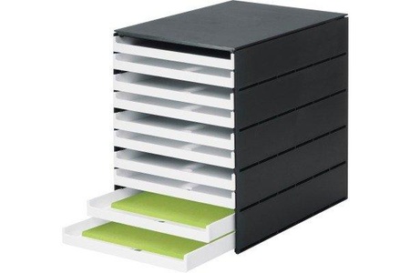styro, Styro Schubladenelement styroval pro, Styro Schubladenbox styroval pro 20 mm 10 Schubladen, offen