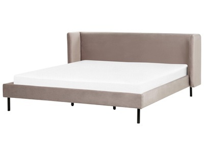 Beliani, Bett mit Lattenrost aus Samtstoff Klassisch ARETTE Bett mit Lattenrost aus Samtstoff Klassisch ARETTE