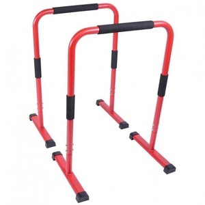 Gorilla sports, Push Up Stand Dip Barren Unisex Rot Bunt ONE SIZE, Gorilla Sports - Push Up Stand Dip Barren, One Size, Rot Bunt