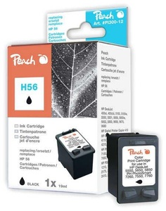 Peach, Peach Druckkopf schwarz kompatibel zu HP No. 56, C6656AE, Peach HP 56 Druckkopf bk ersetzt HP No. 56, C6656AE für z.B. HP DeskJet 5100, HP PhotoSmart 7260, HP DeskJet 450 CBI, HP DeskJet 450 CI, HP DeskJet 450