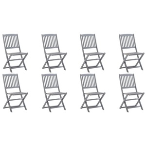 vidaXL, vidaXL Klappbare Gartenstühle 8 Stk. Massivholz Akazie