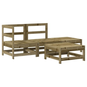vidaXL, vidaXL 4-tlg. Garten-Lounge-Set Kiefernholz Imprägniert, vidaXL 4-tlg. Garten-Lounge-Set Kiefernholz Imprägniert
