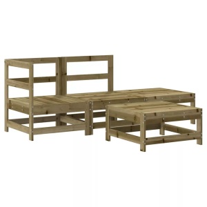 vidaXL, vidaXL 4-tlg. Garten-Lounge-Set Kiefernholz Imprägniert, vidaXL 4-tlg. Garten-Lounge-Set Kiefernholz Imprägniert