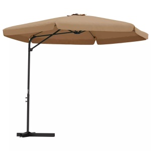 Diverse Hardware, Sonnenschirm mit Stahlmast 300 cm Taupe, vidaXL Sonnenschirm mit Stahl-Mast 300 cm Taupe