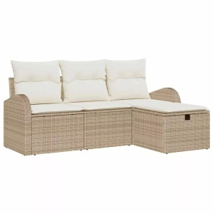 vidaXL, VidaXL - Outdoor-sofa poly-rattan, One Size, Beige