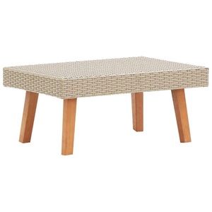 vidaXL, vidaXL Garten-Couchtisch Poly Rattan Beige, vidaXL Garten-Couchtisch Poly Rattan Beige