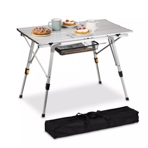 B2X, B2X - Höhenverstellbarer Klapptisch aus Aluminium, 100X100CM, B2X - Höhenverstellbarer Klapptisch aus Aluminium, 100X100CM