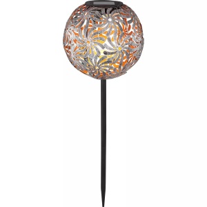 Globo, LED-Solarleuchte 33632 mit Metallkugel, silber, LED-Solarleuchte 33632 mit Metallkugel, silber