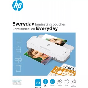Hp, HP Laminierfolie DIN A3 80 micron glänzend 25 St., HP Inc. Laminierfolie Everyday A3, 80 µm, 25 Stück, Glänzend