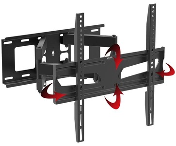 MID.YOU, MID.YOU Tv-wandhalter , B-Ns 400 , Schwarz , Metall , 45.4x43x7.5 cm , 000657020001, VCM - Universal TV VESA Wandhalterung Halter ausziehbar schwenkbar neigbar B-NS400, Schwarz, 45cm