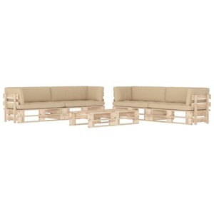 vidaXL, vidaXL 6-tlg. Paletten-Lounge-Set mit Kissen Kiefernholz Imprägniert, 