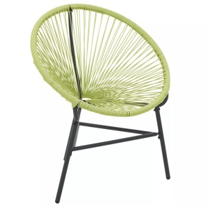 vidaXL, vidaXL Garten-Acapulco-Stuhl Poly-Rattan Grün, vidaXL Acapulco-Gartenstuhl Poly Rattan Grün