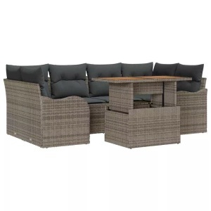 vidaXL, VidaXL - Garten-sofa-set poly-rattan, One Size, Grau, VidaXL - Garten-sofa-set poly-rattan, One Size, Grau