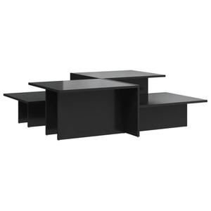 vidaXL, vidaXL Couchtische 2 Stk. Hochglanz-Schwarz Holzwerkstoff