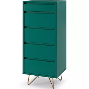 mutoni casual, Hochkommode grün 45x110, SalesFever Hochkommode, Spiegel im Klappdeckel