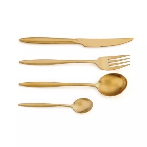 LA REDOUTE INTERIEURS, Besteck-set Smonaco Unisex Gold ONE SIZE, La Redoute Intérieurs - Besteck-Set Smonaco, One Size, Gold