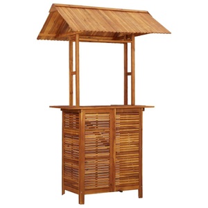 vidaXL, vidaXL Outdoor-Bartisch mit Dach 122×106×217 cm Akazie Massivholz