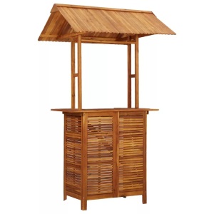 vidaXL, vidaXL Outdoor-Bartisch mit Dach 122×106×217 cm Akazie Massivholz, vidaXL Outdoor-Bartisch mit Dach 113x106x217 cm Akazie Massivholz