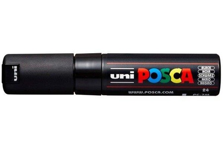 uni-ball, UNI-BALL Posca Marker 4.5-5.5mm PC-7M BLACK schwarz, Rundspitze