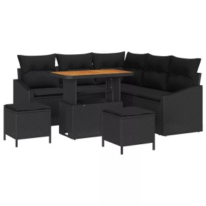 vidaXL, VidaXL - Outdoor-sofa poly-rattan, One Size, Schwarz