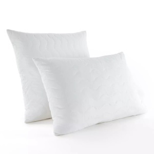 LA REDOUTE INTERIEURS, Weiches Kopfkissen Weiches Kopfkissen, La Redoute Intérieurs - Weiches Kopfkissen mit Steppnähten, 65x65cm, Weiss