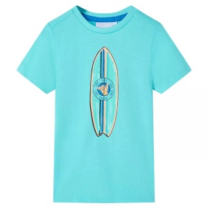 vidaXL, vidaXL Kinder-Kurzarmshirt Aquablau 140
