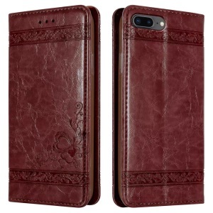 Cadorabo, Hülle für Apple iPhone 7 PLUS 7S PLUS 8 PLUS mit Ornamenten, Cadorabo - Hülle für Apple iPhone 7 PLUS 7S 8 mit Ornamenten, Dunkelrot