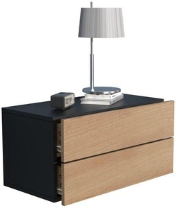 VCM, Holz Wandschublade Nachtschrank Wandboard Schublade Konsole Nachttisch Usal L 60 cm Holz Wandschublade Nachtschrank Wandboard Schublade Konsole Nachttisch Usal L 60 cm, VCM - Holz Wandschublade Nachtschrank Wandboard Schublade Konsole Nachttisch Usal L 60 cm, Anthrazit / Honig-Eiche