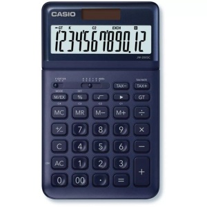 Casio, Casio JW-200SC Tischrechner Marineblau Display (Stellen): 12 solarbetrieben, batteriebetrieben (B x H x T) 109 x 11 x, Casio Tischrechner, 12-stellig, dunkelblau, JW-200SC-NY