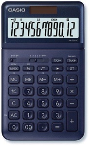 Casio, Casio JW-200SC Tischrechner Marineblau Display (Stellen): 12 solarbetrieben, batteriebetrieben (B x H x T) 109 x 11 x, Casio Tischrechner, 12-stellig, dunkelblau, JW-200SC-NY